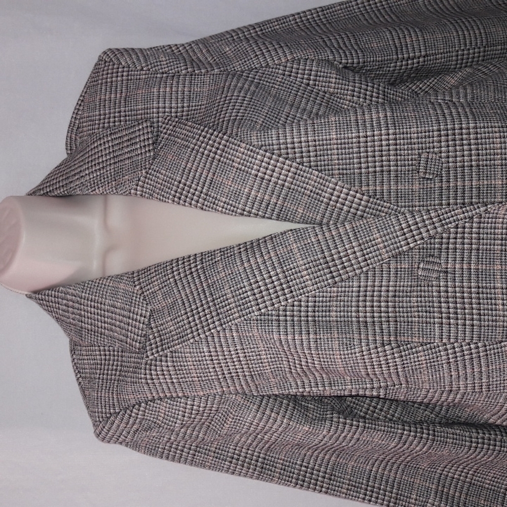 Worthington Women Plaid Jacket Size L Open Front Pockets Trendy - Picture 2 of 12